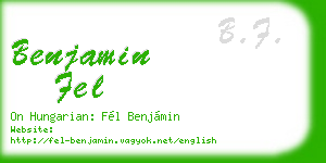 benjamin fel business card