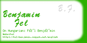 benjamin fel business card